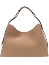 Furla Light Brown Textured Leather Shoulder Bag