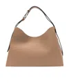 Furla Light Brown Textured Leather Shoulder Bag