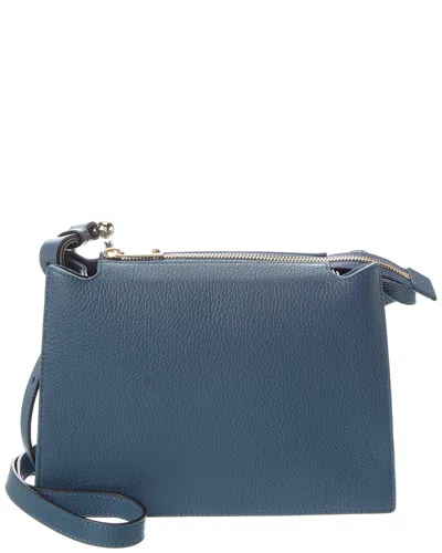Furla Nuvola Small Leather Crossbody In Blue