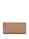 Furla Nuvola Zip-around Leather Wallet In Neutral