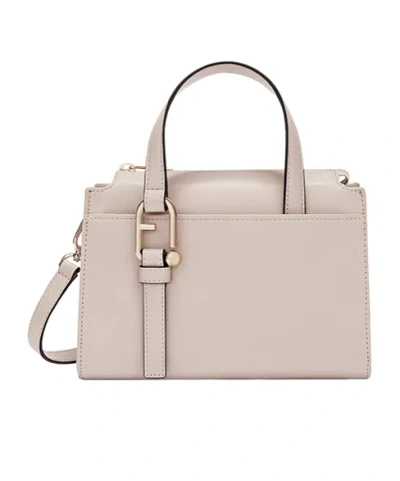 Furla Boston S Leather Handbag In S Cenere