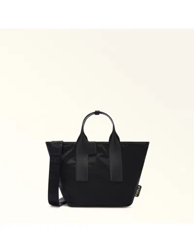 Furla Nylon Handbag In Black