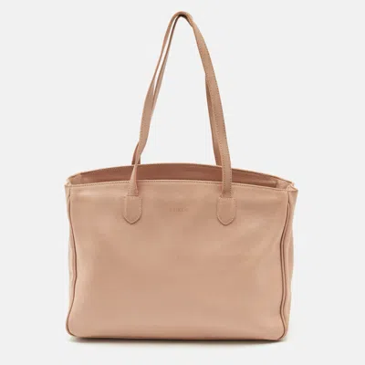 Pre-owned Furla Old Rose Leather Open Tote