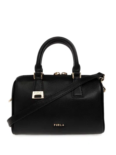 Furla Olivia Leather Tote Bag In Black