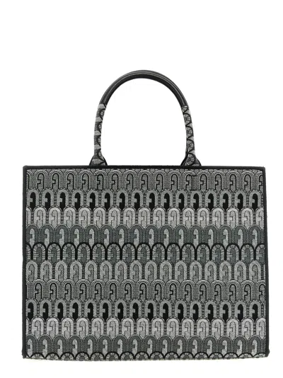 Furla Opportunity L Shopping Bag In Grey