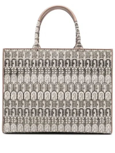 Furla Opportunity L Tote Bags In Grey
