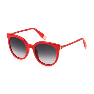 Furla Orange Acetate Sunglasses In Red