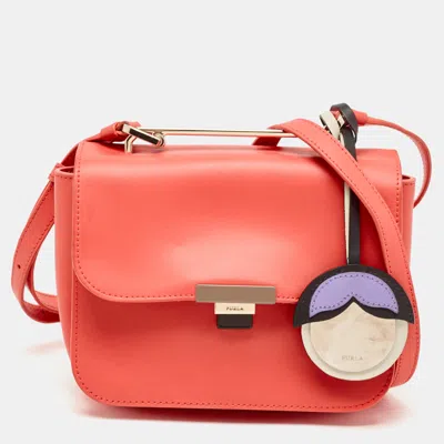 Pre-owned Furla Orange Leather Elisir Crossbody Bag