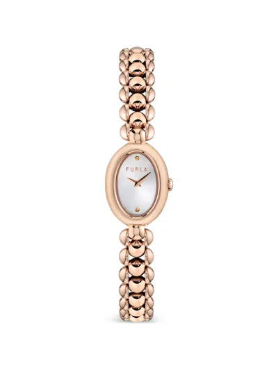 Furla Oval Case 26mm Watch In Gold