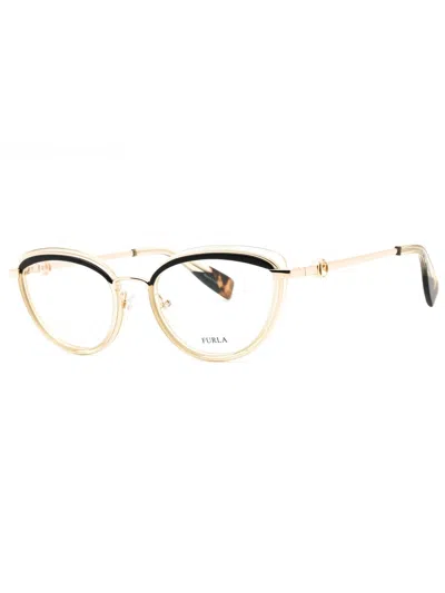 Furla Oval Designer Eyeglasses For Women In Neutral