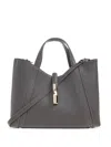 Furla Panelled Clasp Tote Bag In Gray