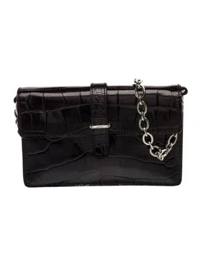 Pre-owned Furla Patent Leather Shoulder Bag In Black