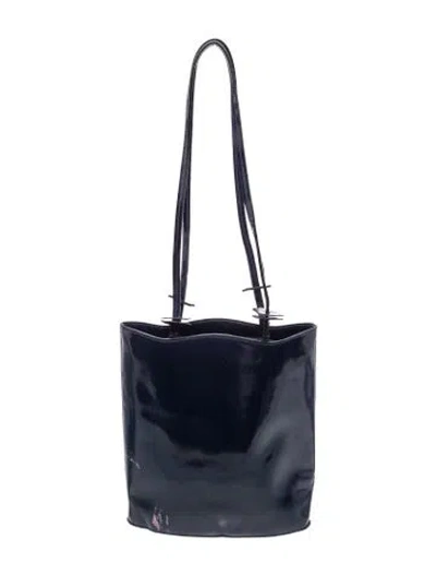 Pre-owned Furla Patent Leather Shoulder Bag In Blue