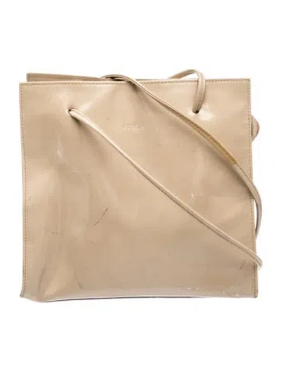 Pre-owned Furla Patent Leather Shoulder Bag In Neutral