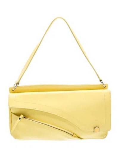 Pre-owned Furla Patent Leather Shoulder Bag In Yellow