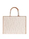 Furla Patterned Handle Tote Bag In Neutral