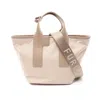 Furla Pink Leather Nylon Canvas Handbag In Multi