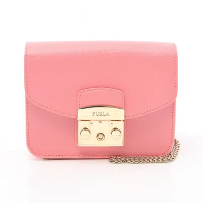 Pre-owned Furla Pink Leather Shoulder Bag ()