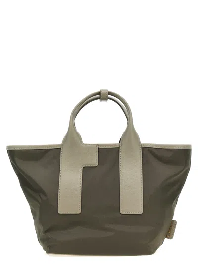 Furla Piuma M Shopping Bag In Gray