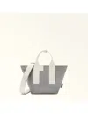 Furla Piuma M Tote Nylon Handbag Ash Color In Ash