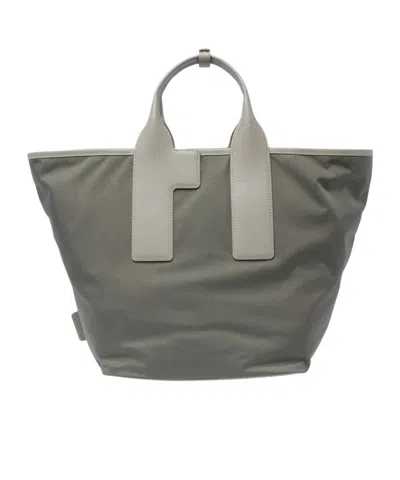 Furla Piuma Top Handle Tote Bag In Gray