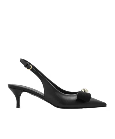 Furla Pointed High-heeled Sandals In Black