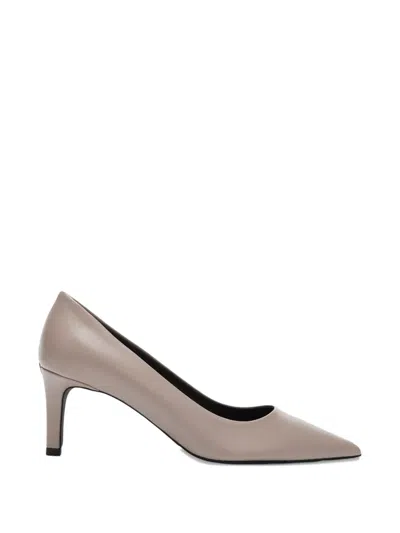 Furla Pointed Logo Pumps In Neutral