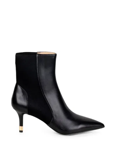 Furla Pointed-toe Panelled Boots In Black