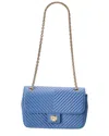 Furla Pop Star Leather Micro Bag In Blue