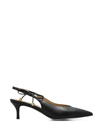 Furla Poppy Bow-detail Slingback Pumps In Black