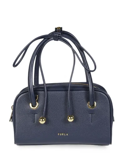 Furla Poppy Mini Shoulder Bag In Blue
