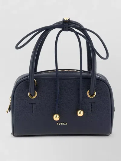 Furla Poppy S Mini Bag Detachable Strap Top Handles In Black