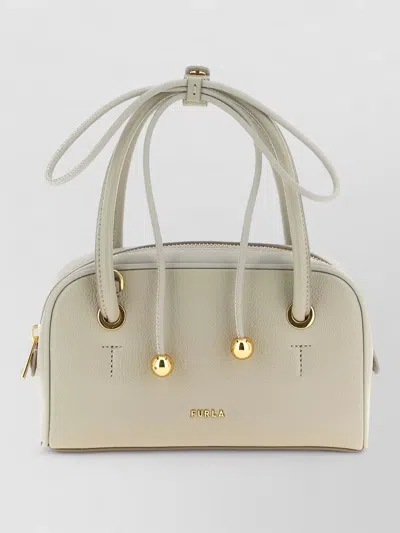 Furla Poppy S Shoulder Bag Adjustable Strap Handles In Neutral