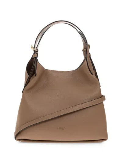 Furla Primrose Leather Tote Bag In Brown