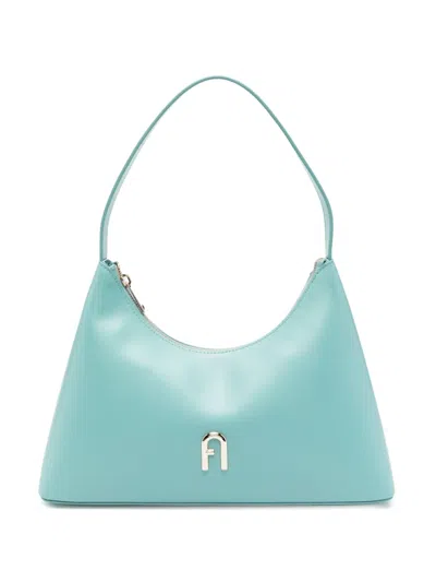 Furla Primula Leather Shoulder Bag In Blue