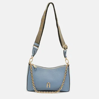 Pre-owned Furla Primula Light Blue Leather Crossbody Bag
