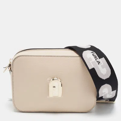 Pre-owned Furla Primula Mini Beige Leather Crossbody Bag