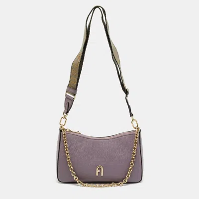 Pre-owned Furla Primula Purple Leather Crossbody Bag