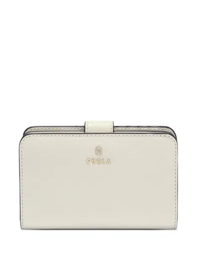 Furla Punched Logo Compact Wallet In Neutral
