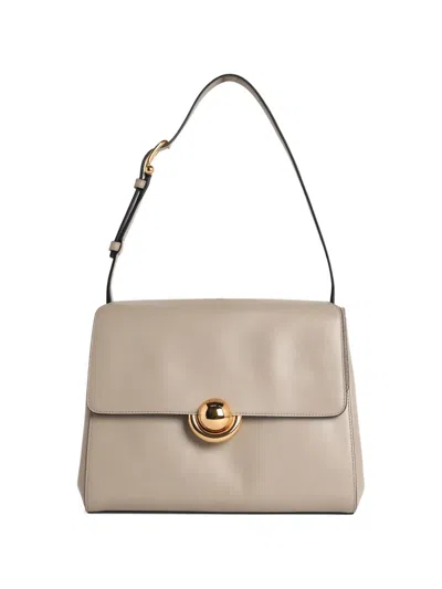 Furla Punched Logo Shoulder Bag In Neutral