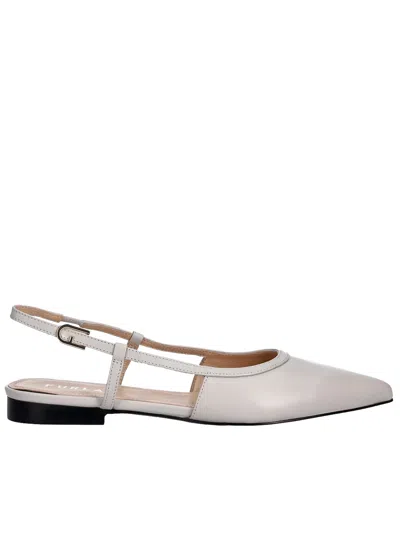 Furla Punta Vallerina Pointed Toe Leather Slingback Flats In Multi