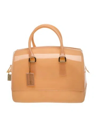 Pre-owned Furla Pvc Briefcase In Neutral