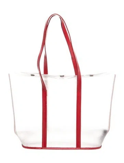 Pre-owned Furla Pvc Tote In Red