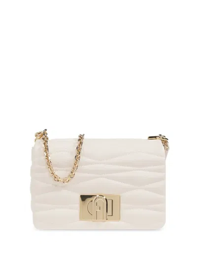 Furla Quilted Crossbody Bag In White