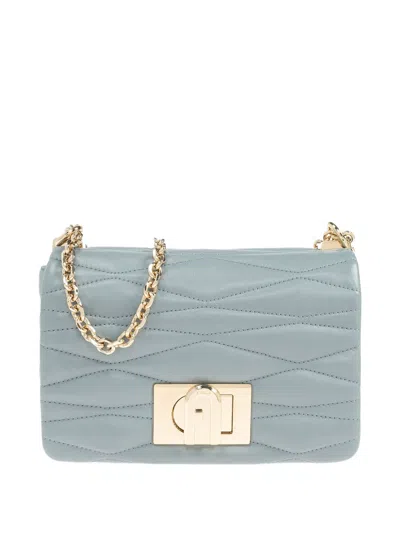 Furla Quilted Shoulder Bag In Blue
