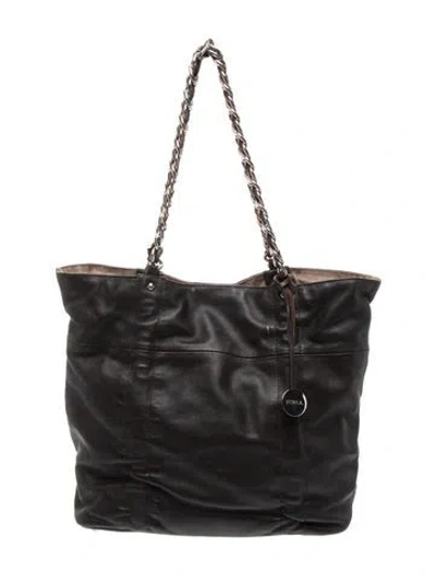 Pre-owned Furla Quilted Tote In Black