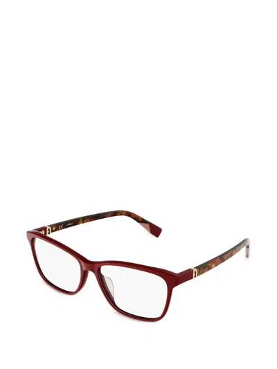 Furla Rectangle-frame Glasses In Red