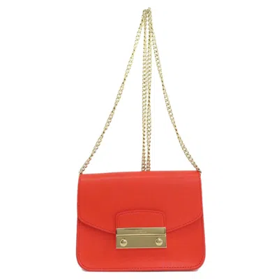 Pre-owned Furla Red Color Leather Shoulder Bag ()