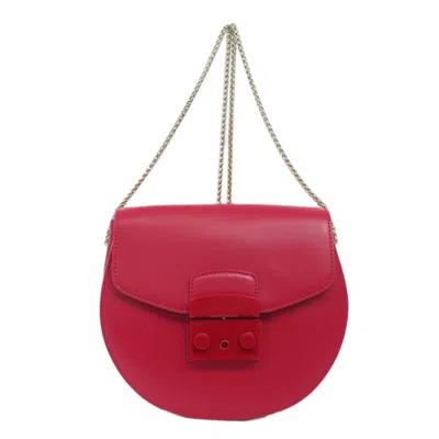 Pre-owned Furla Red Color Leather Shoulder Bag ()