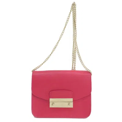 Pre-owned Furla Red Color Leather Shoulder Bag ()